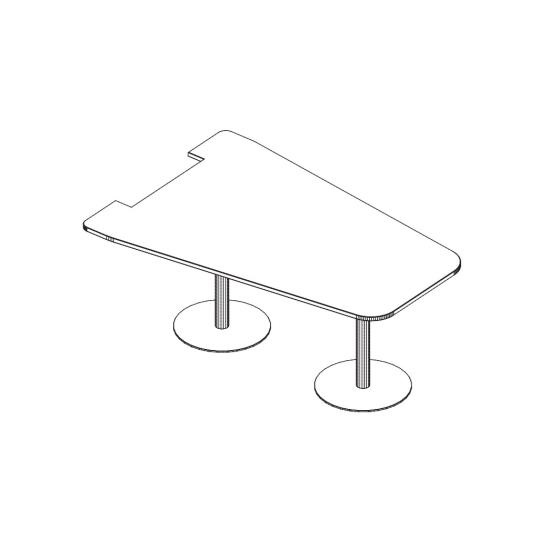 HUSHOFFICE POD CONFERENCE TABLE FOR MEET L3 WHI